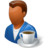 Rest Person Coffee Break Male Dark Icon